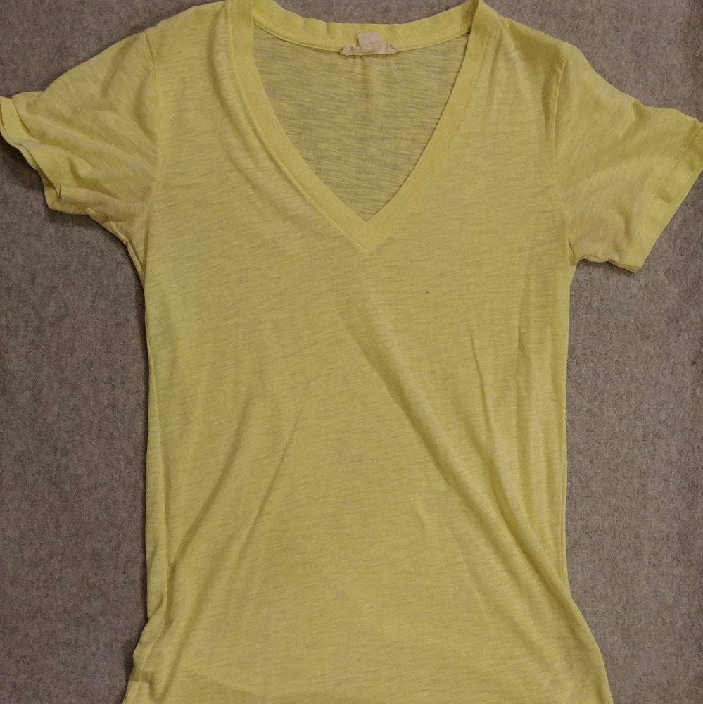 Women's Forever 21 Neon Yellow V-neck-small